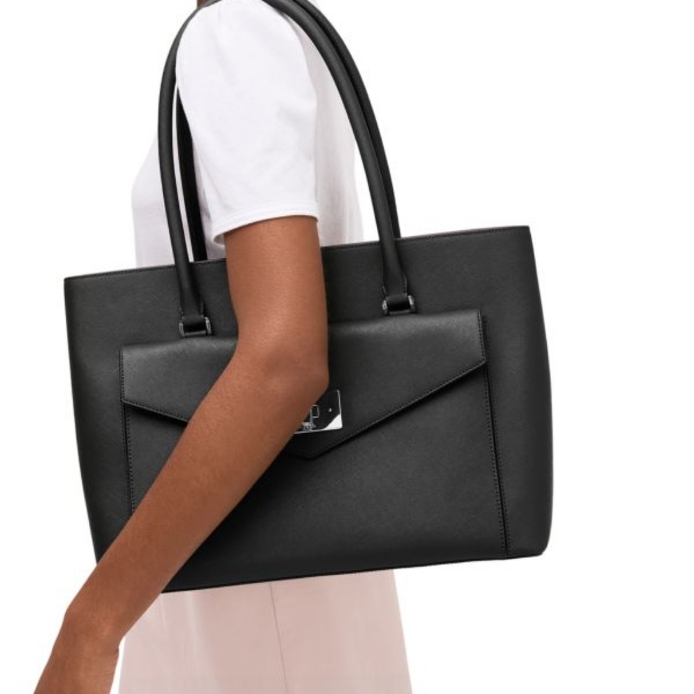 Beautiful! Kate Spade 'Post Street Halsey' in black Saffiano leather